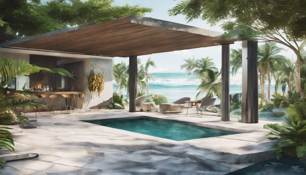 découvrez les secrets des matériaux résistants aux intempéries pour une piscine tropicale et profitez d'une construction durable et adaptée à votre environnement.