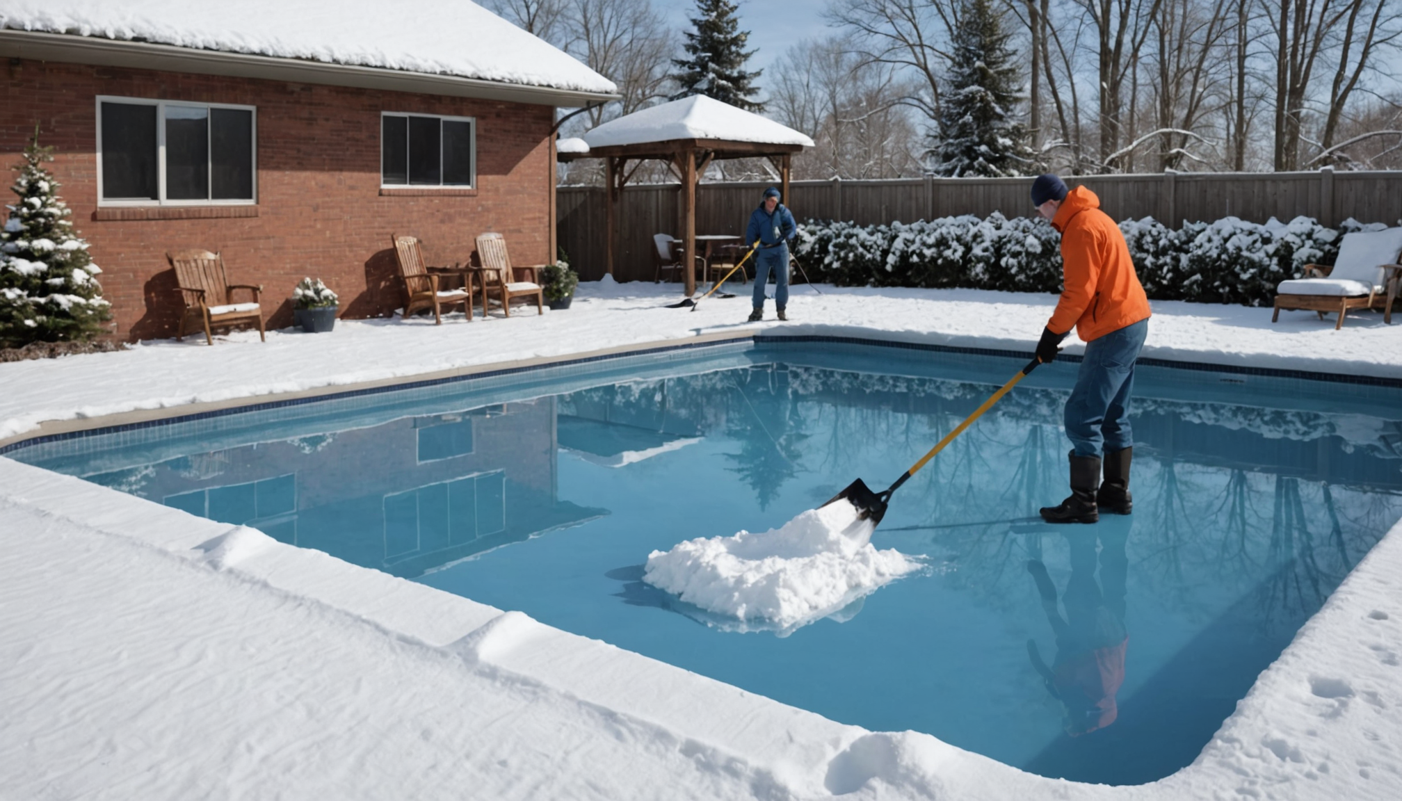 découvrez des méthodes efficaces pour enlever la neige d'une couverture de piscine. protégez votre installation tout en assurant la sécurité et la durabilité de votre piscine pendant l'hiver.